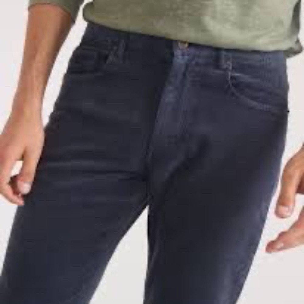 Marine Layer Midnight Navy Slim‎ Straight Corduroy Pants Sz 32 X 32